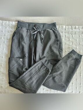 Fabletics medical scrub pants bottoms joggers Heather gray xs Petite drawstring